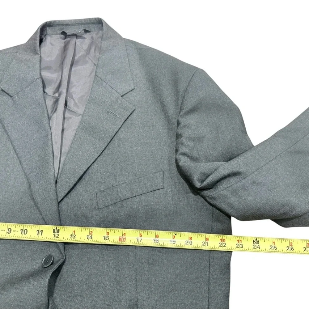 Fumagallis Mens  Three Button Suit Jacket Black 100% Wool Made In Italy  42LN